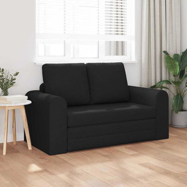 vidaXL Sofa Bed 60cm Czarny tkanina