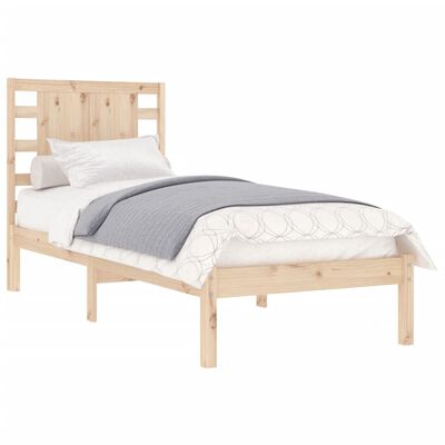vidaXL Rama łóżka, lite drewno, 90x190 cm, pojedyncza