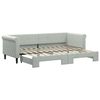 vidaXL Sofa rozsuwana, jasnoszara, 80x200 cm, aksamit