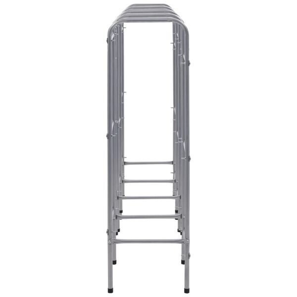 vidaXL Regał magazynowy na 12 skrzynek, srebrny, 190x33x116 cm, stal