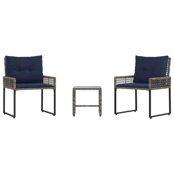 vidaXL Zestaw Mebli Ogrodowych z poduszką stal