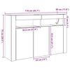 vidaXL Bufet Dąb wędzony 116 x 30 x 75 cm Materiał drewnopochodny