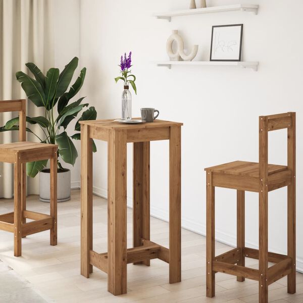vidaXL Stolik barowy, dąb artisian, 51x50x103,5 cm