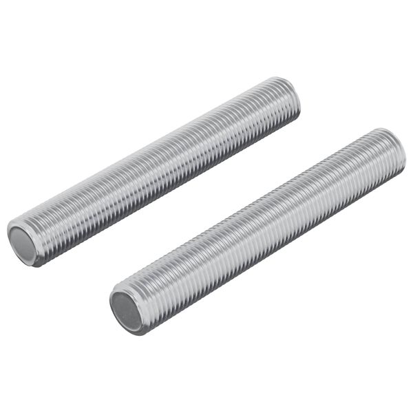 vidaXL Rura gwintowana 2 pcs Srebrny 8 x 55 mm Stal