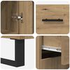 vidaXL Highboard 2 pcs Dąb rzemieślniczy Materiał drewnopochodny
