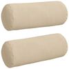 vidaXL Poduszki Wałkowe 2 pcs Kremowy &Oslash; 15 x 40 cm