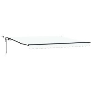 vidaXL Markiza wysuwana Biały 400 &times; 300 cm Poliester