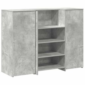 vidaXL Biurko recepcyjne betonowe szare 135x50x103,5 cm drewno klejone