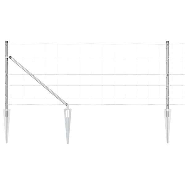 vidaXL Słupek ogrodzeniowy. Galwanizowany 25 x 0,8 m Stal