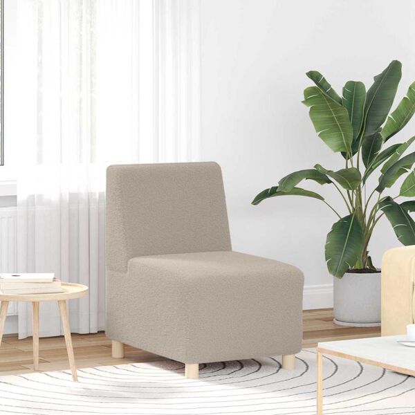 vidaXL Modułowa sofa bez podłokietnik&oacute;w 3 pcs Jasnoszary