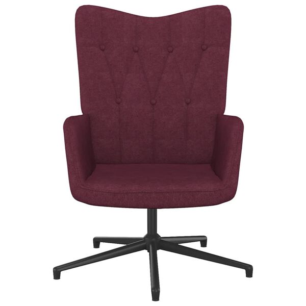 vidaXL Fotel, fioletowy, obity tkaniną