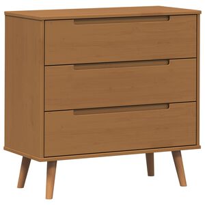vidaXL Komoda z szufladami MOLDE Karmel 80 x 40 x 80 cm