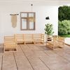 vidaXL 7-cz. zestaw wypoczynkowy do ogrodu, lite drewno sosnowe