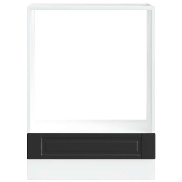 vidaXL Szafka piekarnikowa Porto, czarna, materiał drewnopochodny