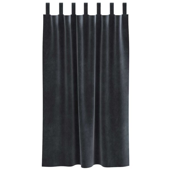 vidaXL Zasłony zaciemniające 2 pcs Ciemnoszary 140 x 175 cm Aksamit