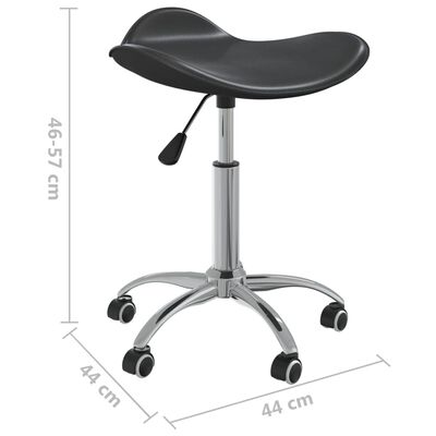 vidaXL Obrotowe krzesła stołowe, 6 szt., czarne, sztuczna skóra