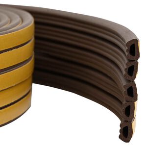 vidaXL Samoprzylepna uszczelka okienna brązowy 10 x 6 mm 12 m