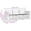 vidaXL Zestawy sof 3 pcs Naturalny Lite Drewno Akacji