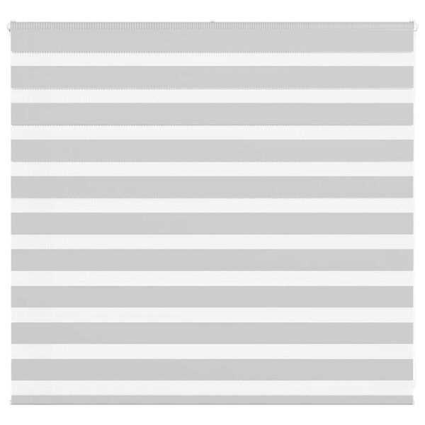 vidaXL Roleta zebra, jasnoszara, szerokość tkaniny 150,9cm, poliester