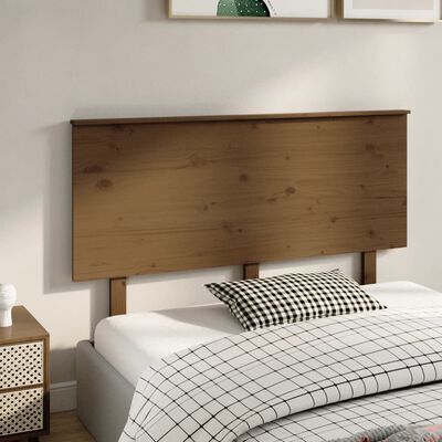vidaXL Wezgłowie łóżka, miodowy brąz, 144x6x82,5 cm, drewno sosnowe