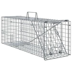 vidaXL Pułapka na zwierzęta Antracyt 61 x 20 x 21,5 cm Stal