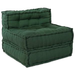 vidaXL Modułowa sofa, zielony, 70x70x54, tkanina