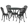 vidaXL Zestaw do jadalni w ogrodzie 5 pcs Czarny Aluminium
