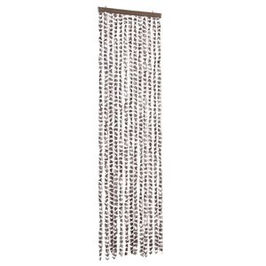 vidaXL Zasłona przeciwko owadom, taupe i biel, 56x200 cm, szenilowa