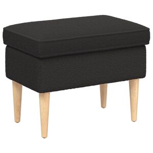 vidaXL Stołek na Stopy Czarny 55 x 35 x 41 cm Boucl&eacute;