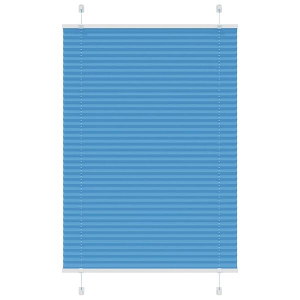 vidaXL Roleta plisowana niebieska 100x150 cm Szerokość tkaniny 99,4 cm