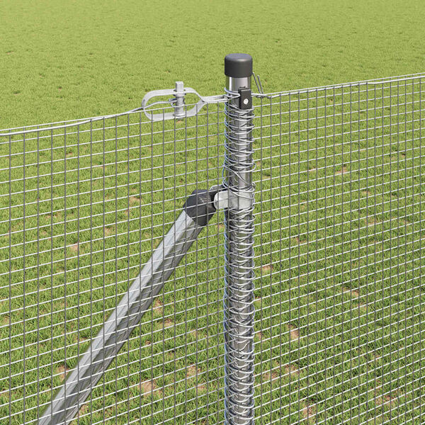 vidaXL Słupek ogrodzeniowy. Srebrny 10 x 1,4 m (siatka 12 x 12 mm)