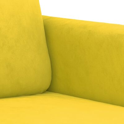 vidaXL 2-cz. komplet wypoczynkowy z poduszkami, żółty, aksamit