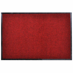 vidaXL Wycieraczka, czerwona, 90x120 cm, PVC