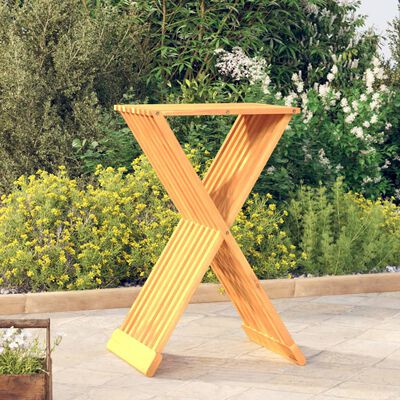 vidaXL Składany stołek, 40x32,5x70 cm, lite drewno tekowe