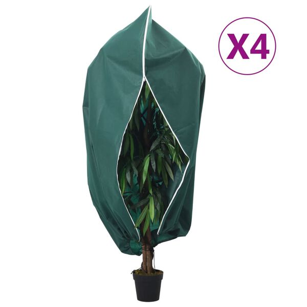 vidaXL Kaptury ochronne z suwakiem, 4 szt., 70 g/m&sup2; 1,55x1,55 m