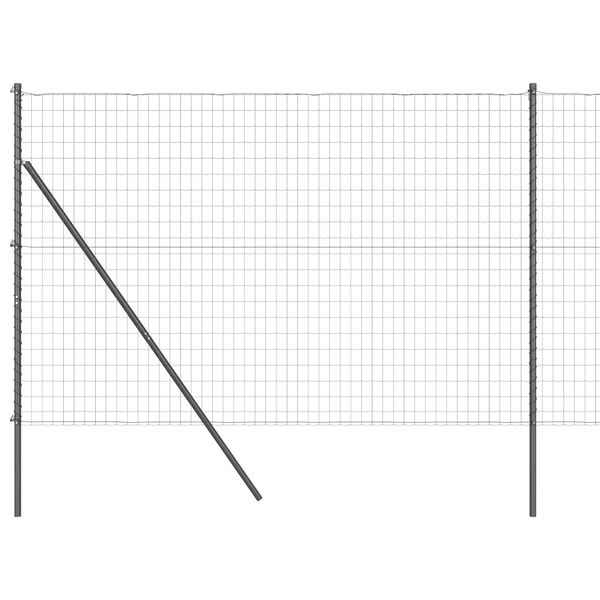 vidaXL Ogrodzenie z słupkiem Szary 1,6 x 10 m Stal i PVC