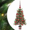 vidaXL Choinka z 150 diodami LED z podstawą Zielony 90 cm PE