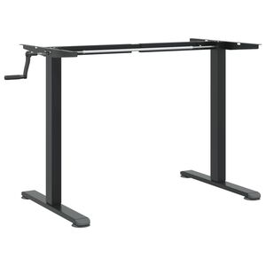 vidaXL Rama biurka do pracy na stojąco, czarna, (94-135)x60x(70-114)cm