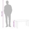 vidaXL Ławka 90 cm Biała lite drewno guma