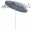 vidaXL Parasol plażowy Niebieski i biały 161 x 161 x 193 cm Poliester