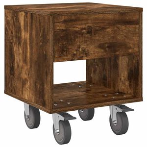 vidaXL Stolik nocny Dąb wędzony 40,5 x 40 x 48 cm