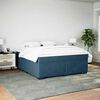 vidaXL Ł&oacute;żko kontynentalne z materacem, ciemnoniebieskie, 180x200 cm