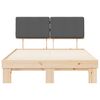 vidaXL Ramka ł&oacute;żka z tapicerowanym wezgłowiem Ciemnoszary 135 x 190 cm