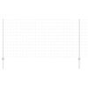 vidaXL Ogrodzenie z słupkiem Srebrny 1,2 x 10 m Stal