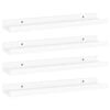vidaXL P&oacute;łki ścienne, 4 szt., białe, 40x9x3 cm