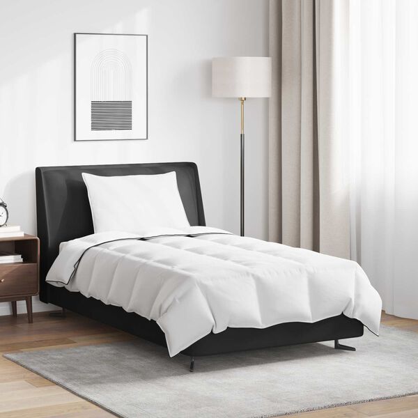 vidaXL Zimowa Kołdra z poduszką 2 pcs Biały Pi&oacute;ra down