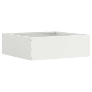 vidaXL Krawężnik do trawnika 40 x 40 x 13 cm Stal Biały