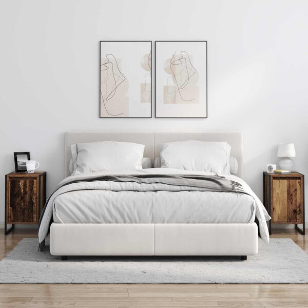 vidaXL Stolik nocny Stare drewno 39,5 x 30 x 50 cm