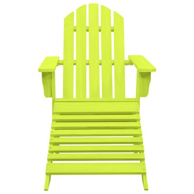 vidaXL Krzesło ogrodowe Adirondack z podnóżkiem, jodłowe, zielone