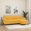 vidaXL 3-osobowa sofa z podn&oacute;żkiem, jasnoż&oacute;łty, 180 cm, aksamit
